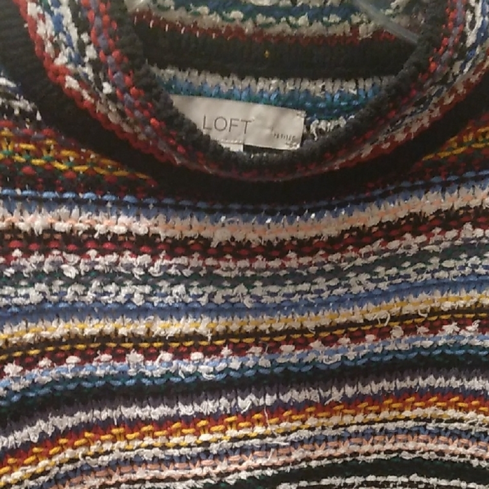 LOFT Multicolor Knit Sweater - Picture 6 of 7